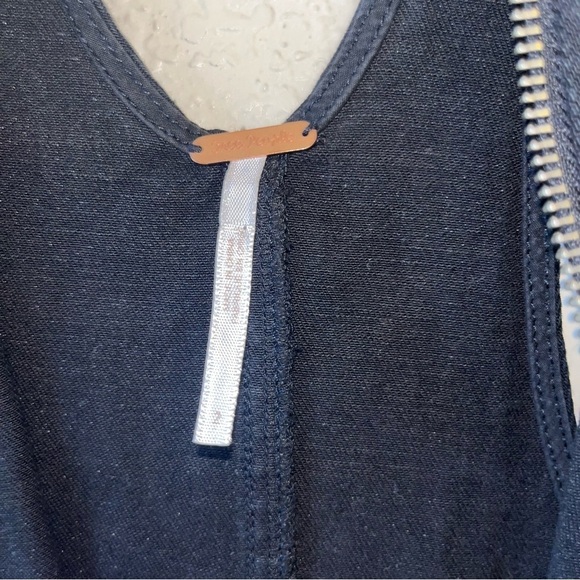 Free People Black Front Zip Overalls Size 2 - Picture 5 of 10